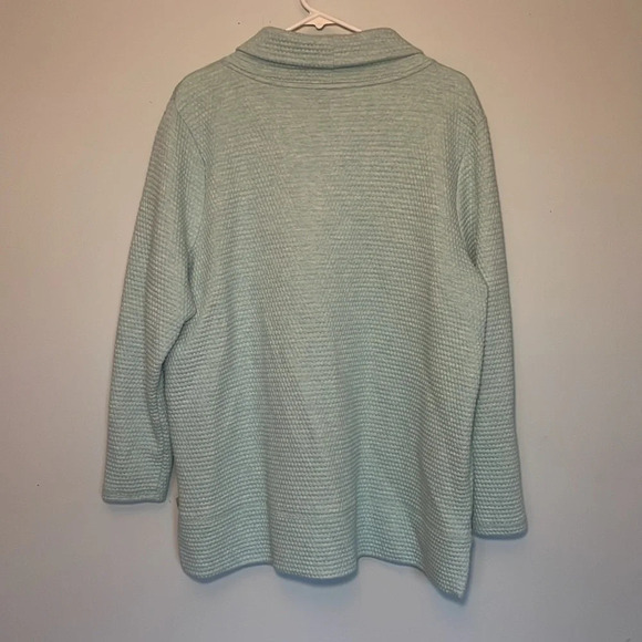 T by TALBOTS BUBBLE JACQUARD QUILTED MOCKNECK PULLOVER sweater women’s 2X xxl - Picture 6 of 7